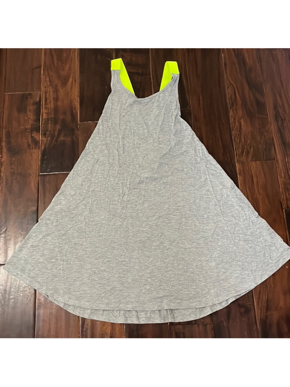 silence + noise A-Line Tnic Dress Beach Swim Pool Cover Up with Neon Straps - S